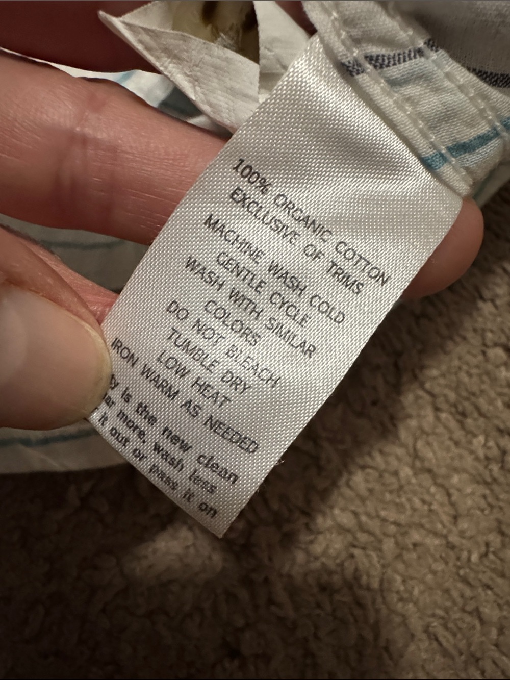 Toad & Co Organic Cotton Button Up-XL-Slightly Sheer-White/Blue-Lightweight-EUC - Picture 15 of 16